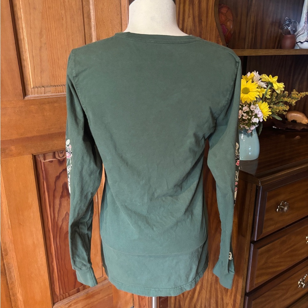 Beautiful Deathly Hallows Floral Long Sleeve Shirt Harry Potter XS - Picture 3 of 5